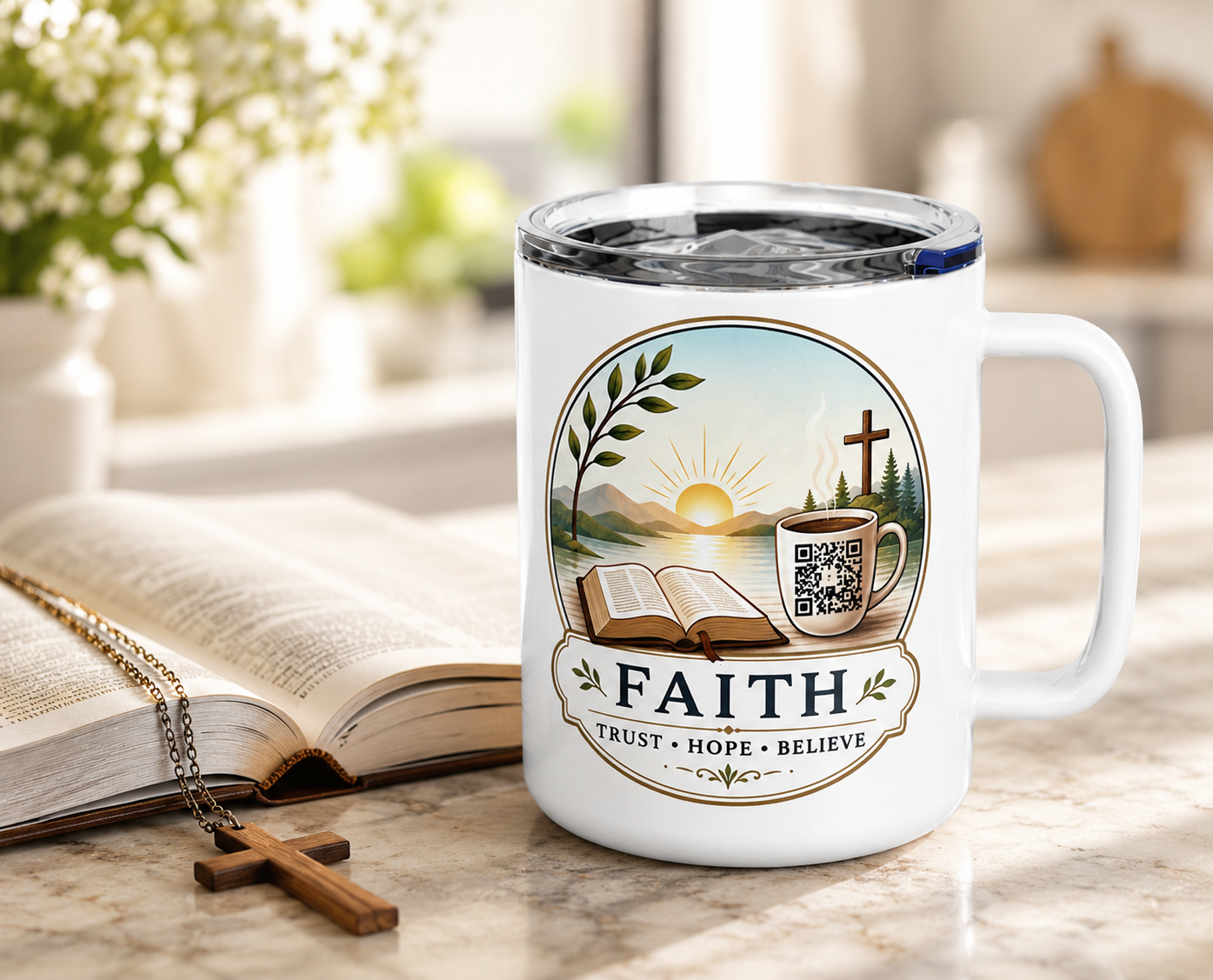 Faithful Olive SS mug front
