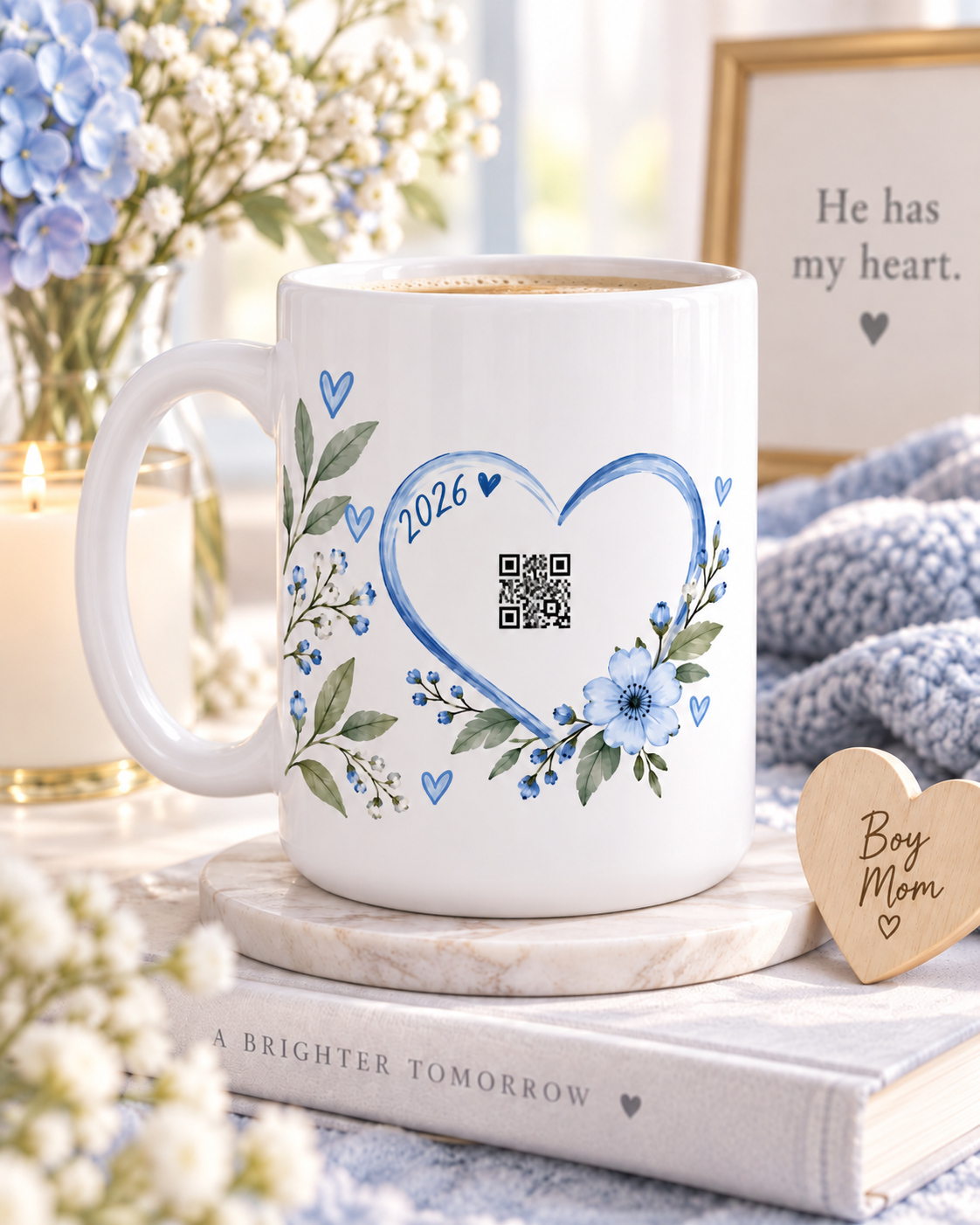 Tired but Obsessed mug back, boy